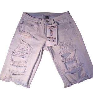Rewash Distressed Denim Shorts mid rise vintage reunion size 27